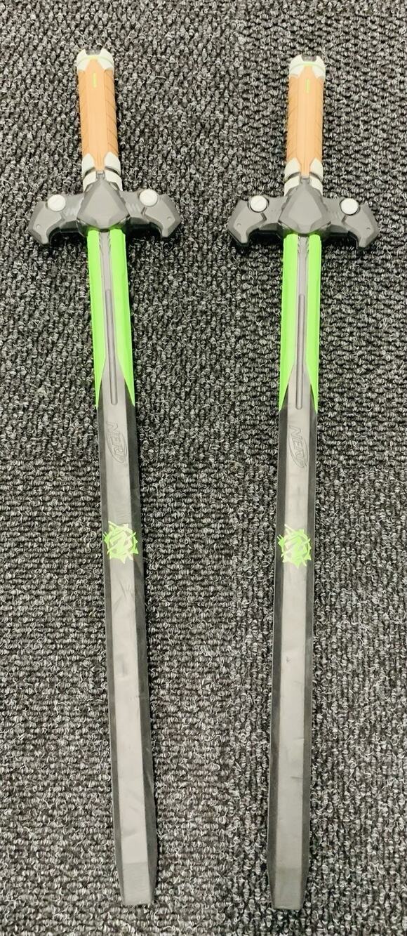 HASBRO 2013 NERF Zombie Strike Strikeblade Foam SWORDS Lot Of 2